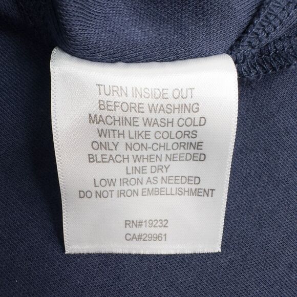 Alfred Dunner Nautical Studded Grommet SS Top Navy Blue Womens Petite Small - Picture 15 of 15